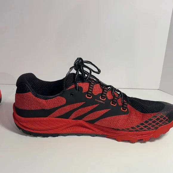 Merrell Men's Black and Red Trail Running Shoes - Picture 8 of 14